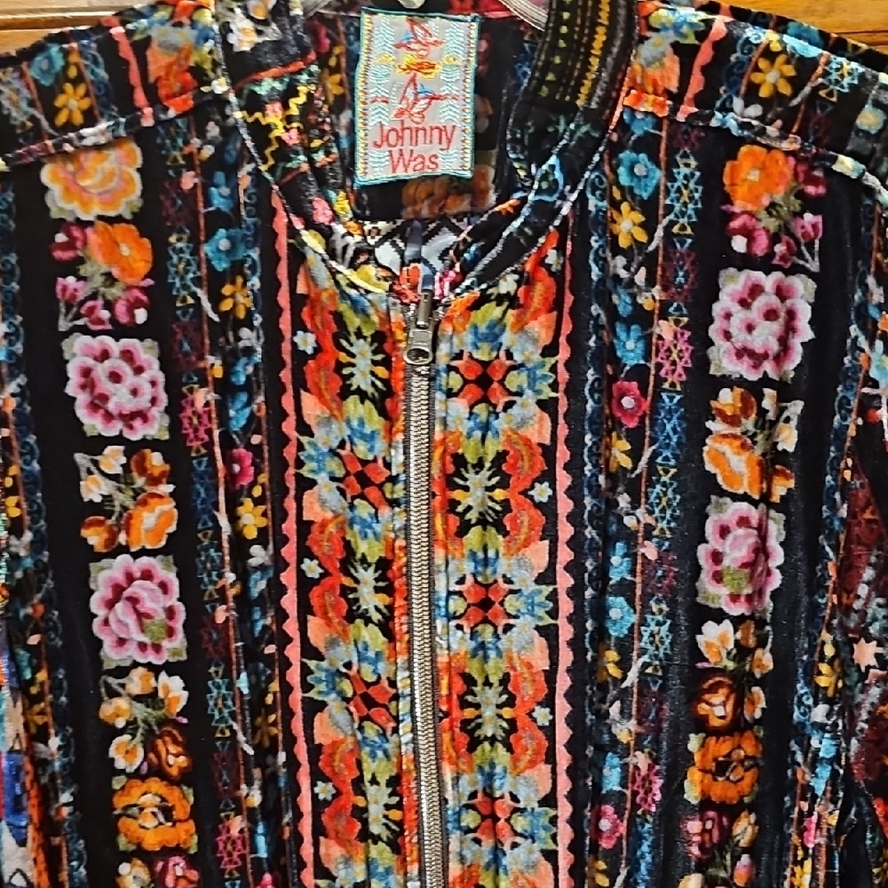 Johnny Was Multicolor Velvet Jacket - Picture 3 of 9